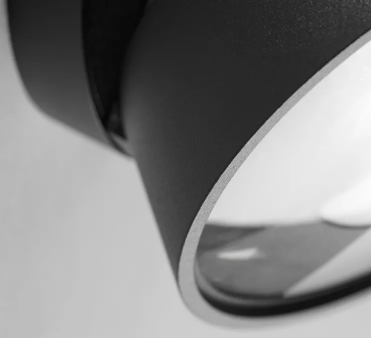 Spot ou applique en saillie, VANTAGE 1, noir, LED, dim, 2700K, 540 lm, Ø10cm, H7cm - Light Point