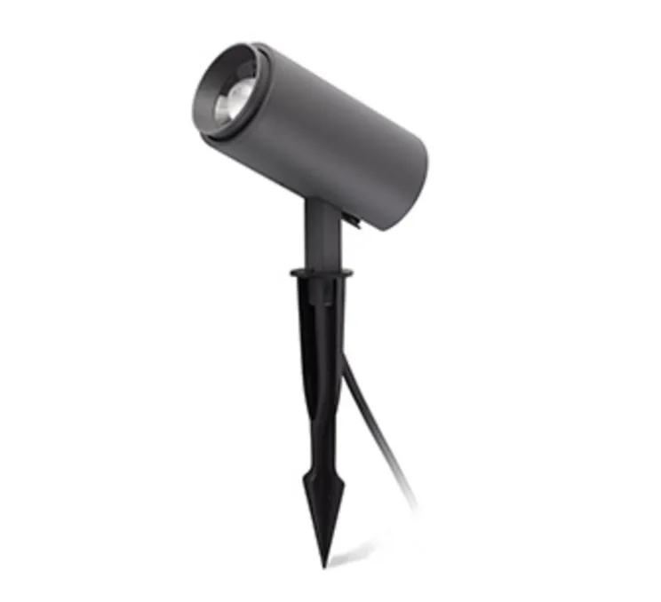 Spot, PLOM LED , gris, IP64, LED, 3000K, 200lm, L16cm, H38cm - Faro
