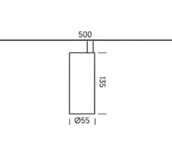 Spot pour rail, Click Focus 55.2, noir, LED, 3000K, 1245 lm, Ø5,5cm, H13,5cm - ONOK