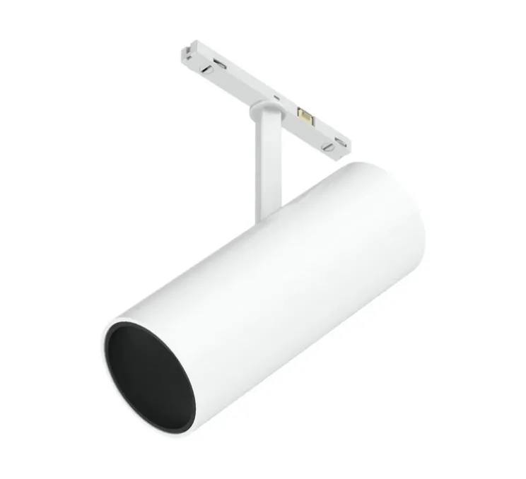 Spot pour rail, Find Me 2, 10°, CRI>90, UGR 2, casambi, blanc, LED, dim, 3000K, 531 lm, Ø4,6cm, H13,9cm - Flos