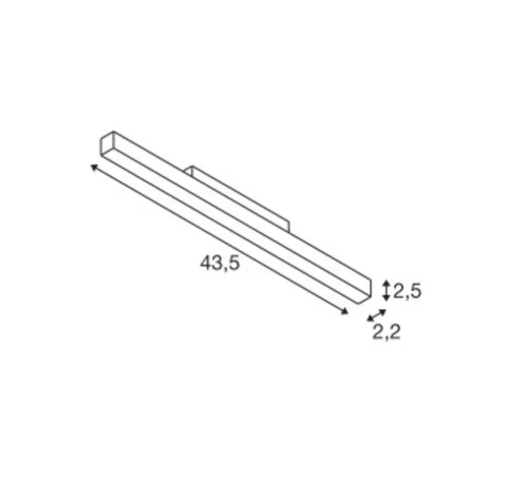 Spot pour rail, IN-LINE 44, noir, LED, dim, 2700-4000K, 1140 lm, L43,5cm, H2,5cm - SLV