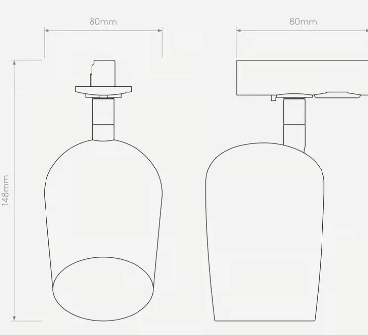 Spot pour rail, Koto Track, noir mat, Ø7,2cm, H15,3cm - Astro