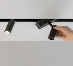 Spot pour rail, Neso Hole 40°, noir, LED, 2700K, 430 lm, L16,3cm, H10cm - Faro Architectural