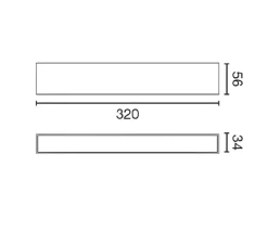 Spot pour rail, Neso Line 32, noir, LED, dim, 2700K, 892 lm, L32cm, H5,6cm - Faro