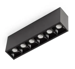 Spot pour rail, Neso Point 6, noir, LED, 2700K, 490 lm, L16,6cm, H5,6cm - Faro Architectural