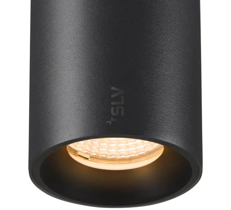 Spot pour rail, Numinos S, noir, LED, dim, 3000K, 1030 lm, 40°, ⌀6cm, H9cm - SLV