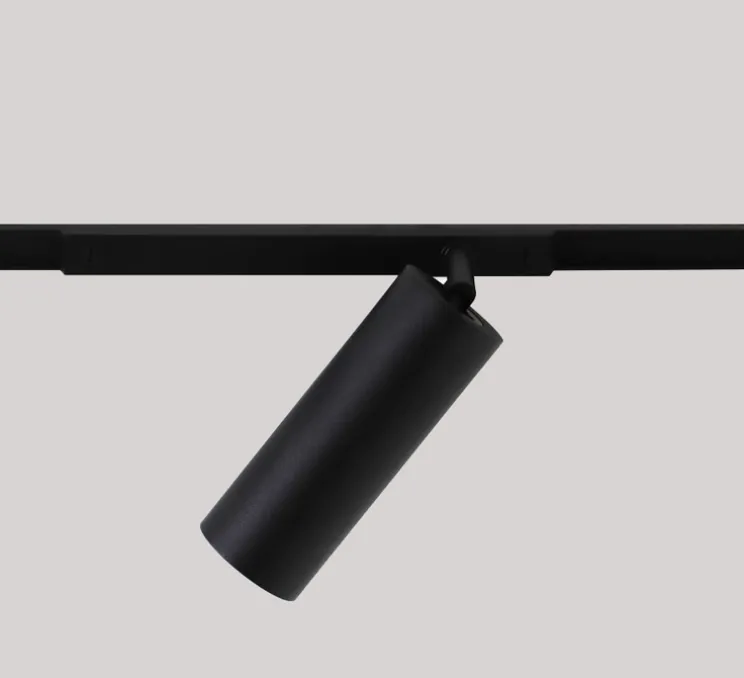 Spot pour rail, Tiny Focus 40-48V, noir, LED, 3000K, 705 lm, Ø4cm, H11cm - ONOK