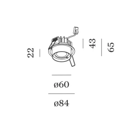 Spot, Rini Sneak 1.0 LED, noir, IP44, LED, 2700K, 470/630lm, Ø8,4cm, H6,5cm - Wever&Ducré