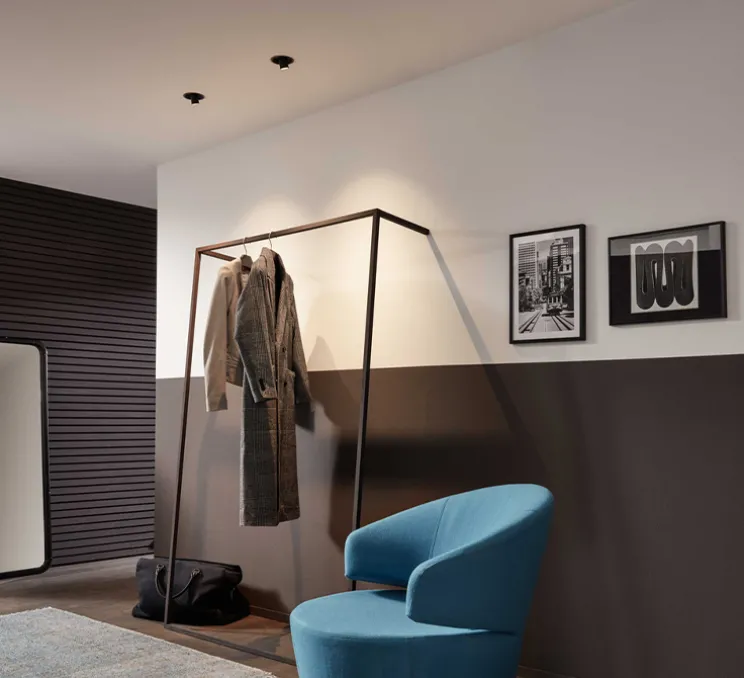 Spot semi-encastré, Bliek Round Petit 1.0, montage ressort, noir, LED, 2700K, 440lm, Ø9,4cm, H5,5cm - Wever&Ducré