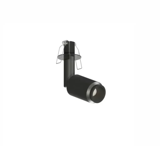 Spot semi-encastré, Micro Zoom, noir, LED, 2700K, 70 lm, L3cm, H6cm - Beneito Faure