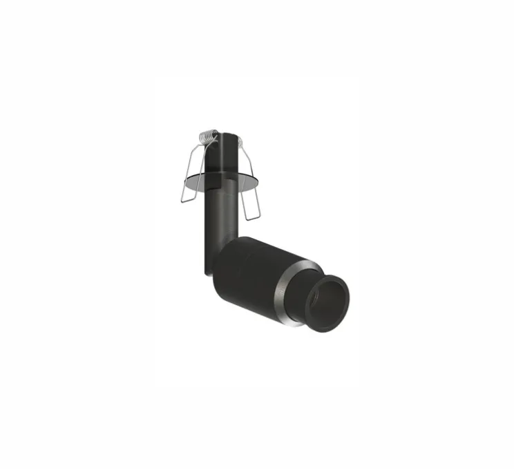 Spot semi-encastré, Micro Zoom, noir, LED, 2700K, 70 lm, L3cm, H6cm - Beneito Faure