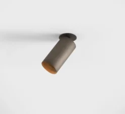 Spot semi-encastré, Minude Semi-Recessed Adjustable 45 1x, gris mat, LED, dim, 3000K, 653 lm, Ø4,5cm, H8,8cm - Modular