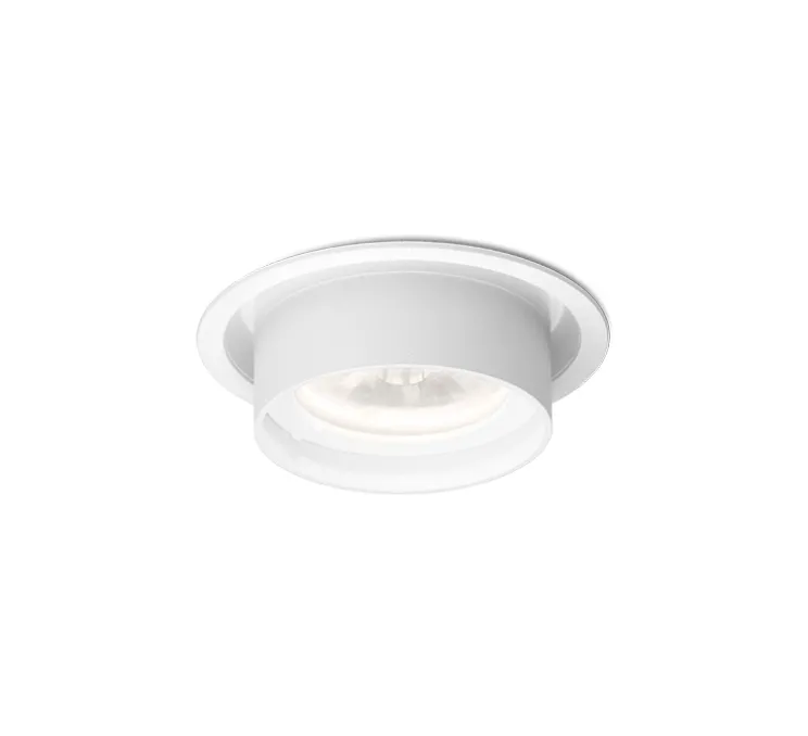 Spot semi-encastré, Rini Sneak IP44 1.0 LED, blanc, IP44, LED, 3000K, 500/680lm, Ø6cm, H2,2cm - Wever&Ducré