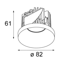 Spot, Smart kup 82 IP55 LED GE, medium, 25°, noir, LED, 3000K, 608lm, L8,2cm, H6,1cm - Modular