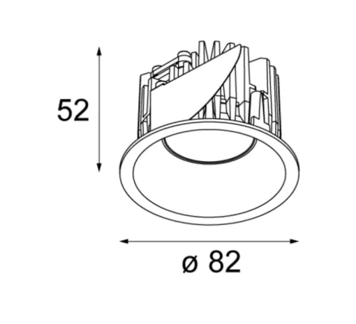 Spot, Smart lotis 82 LED GE, medium, 25°, blanc, LED, 3000K, 773lm, L8,2cm, H5,2cm - Modular