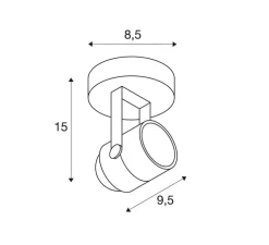 Spot, Spot 79, blanc, L8,5cm, H14cm - Slv
