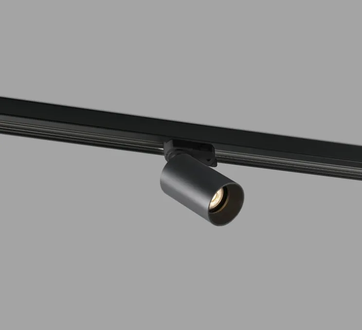 Spot Stan sur rail, noir, Ø6cm, H10cm - FARO