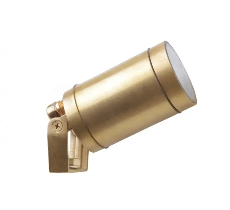 Spot sur piquet encastrable, light.o.110, laiton, IP64, L6cm, H28cm - Zangra