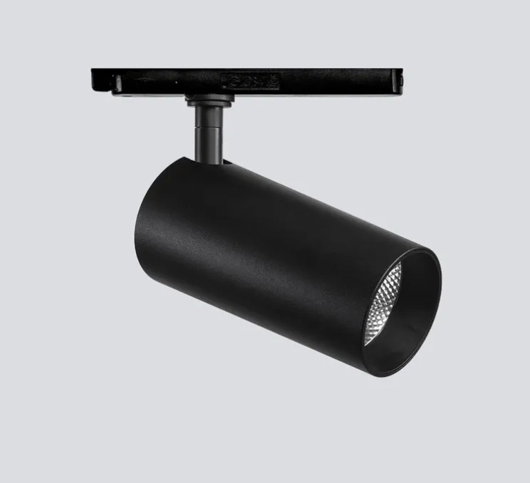 Spot sur rail, Focus 80 T, noir, LED, dim, 2700K, 2437 lm, Ø8cm, H15cm - ONOK