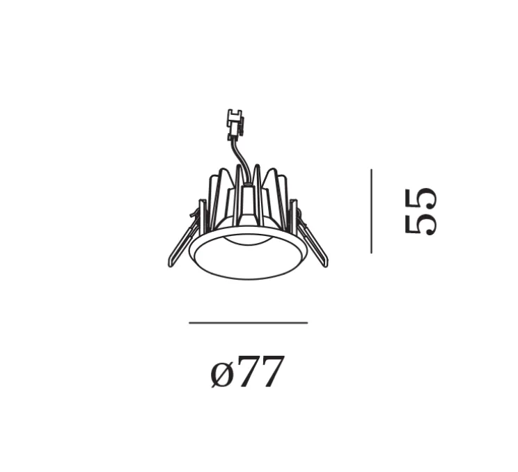 Spot, Taio Round IP65 1.0 LED, blanc, IP65, LED, 2700K, 310/425lm, Ø7,7cm, H5,5cm - Wever&Ducré