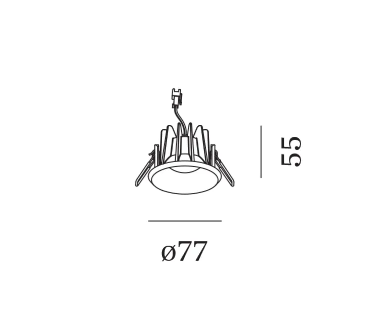 Spot, Taio Round IP65 1.0 LED, noir, IP65, LED, 3000K, 335/455lm, Ø7,7cm, H5,5cm - Wever&Ducré