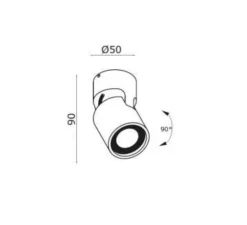 Spot, Tip White, blanc, LED, 3000K, 250lm, Ø5cm, H9cm - Light Point