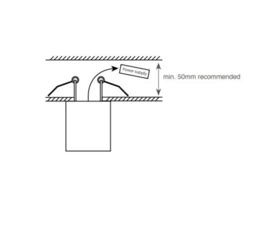 Spot, Titan Semi-recessed, anti-glare, LED, 40°, 836lm, 2700K, blanc, Ø8cm, H7.2cm - Doxis
