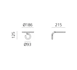 Spot, Vine Light Spot, noir, L18,6cm, H18,6cm - Artemide