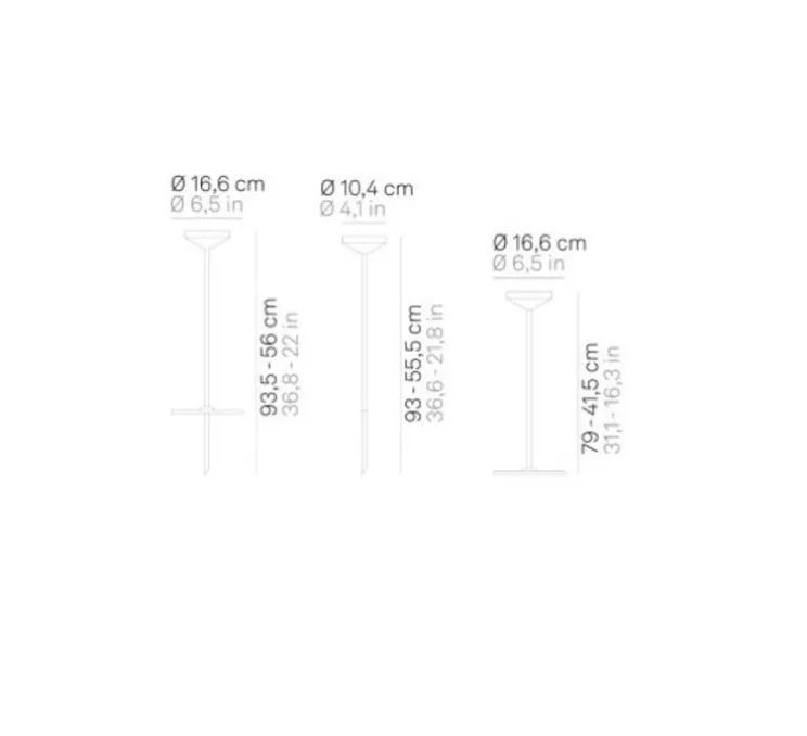 Support, pied de lampe, Pina, blanc, Ø16,6cm, H93cm - Zafferano
