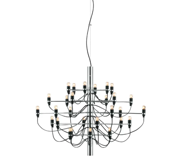 Suspension, 2097/30, chromé (ampoules transparentes), 2200K, Ø88cm, H72cm - Flos