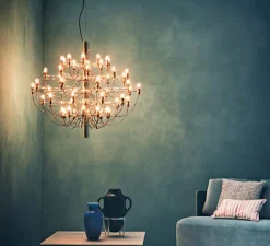 Suspension, 2097/50, laiton (ampoules transparentes), 2200K, Ø100cm, H88cm - Flos