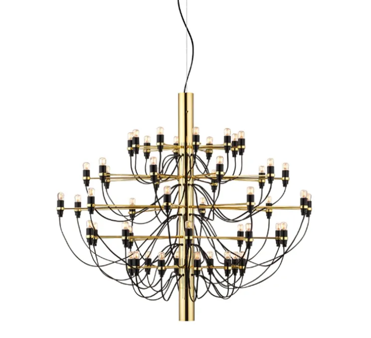 Suspension, 2097/50, laiton (ampoules transparentes), 2200K, Ø100cm, H88cm - Flos