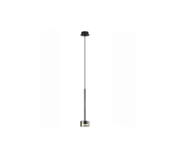 Suspension 8 lights, Tonic, transparent, chrome, bronze et cuivre, Ø47cm, H50cm - Mantra