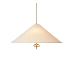 Suspension, 1967 monte et baisse, canvas et laiton, Ø56cm, H20cm - Gubi