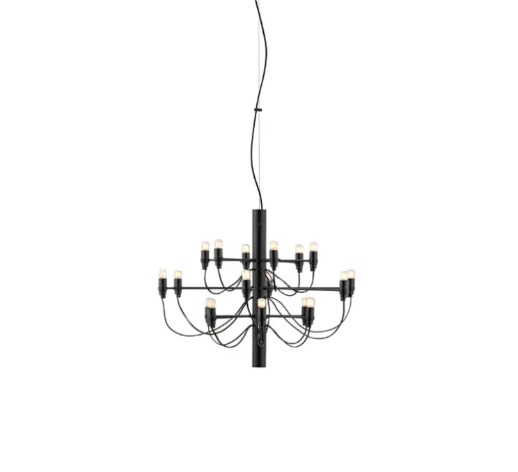 Suspension, 2097/18, noir (ampoules dépolies), 2700K, Ø69cm, H51cm - Flos