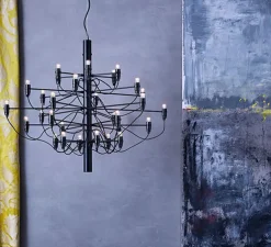 Suspension, 2097/30, noir (ampoules transparentes), 2200K, Ø88cm, H72cm - Flos