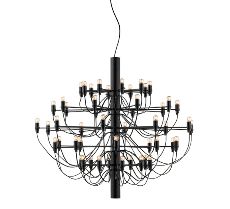 Suspension, 2097/50, noir (ampoules transparentes), 2200K, Ø100cm, H88cm - Flos