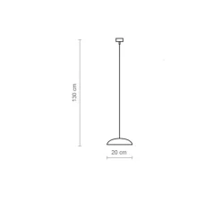 Suspension, Absidiola C plato, directe, terracotta naturel, LED, 2700K, 420 lm, L20cm, H6cm - Luxcambra