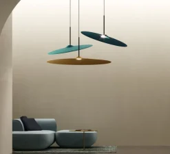 Suspension accoustique, Acustica F58, Océan, IP40, LED, dim, 2700K, 2054 lm, Ø90cm, H9cm - Fabbian