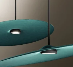 Suspension accoustique, Acustica F58, Océan, IP40, LED, dim, 2700K, 2054 lm, Ø90cm, H9cm - Fabbian