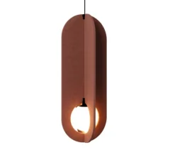 Suspension accoustique, Solli Cocoon 1.0, rouge, LED, dim, 2700K, 290 lm, Ø22cm, H58cm - Wever&Ducré
