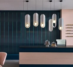 Suspension accoustique, Solli Cocoon 1.0, gris marbre, LED, dim, 2700K, 290 lm, Ø22cm, H58cm - Wever&Ducré