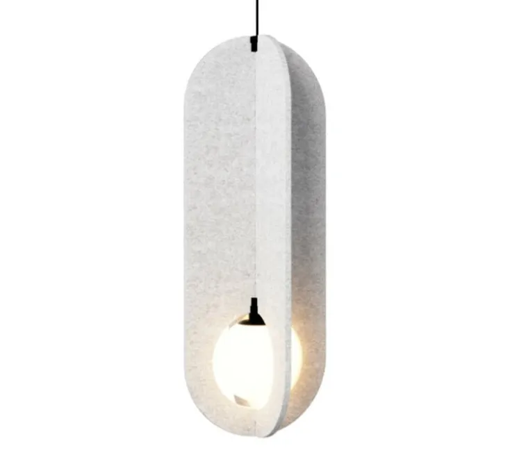 Suspension accoustique, Solli Cocoon 1.0, gris marbre, LED, dim, 2700K, 290 lm, Ø22cm, H58cm - Wever&Ducré