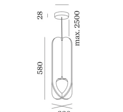 Suspension accoustique, Solli Cocoon 1.0, gris marbre, LED, dim, 2700K, 290 lm, Ø22cm, H58cm - Wever&Ducré