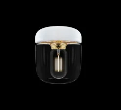 Suspension, Acorn, blanc & laiton, Ø14cm, H16cm - Umage