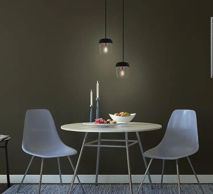 Suspension, Acorn, noir & cuivre, Ø14cm, H16cm - Umage