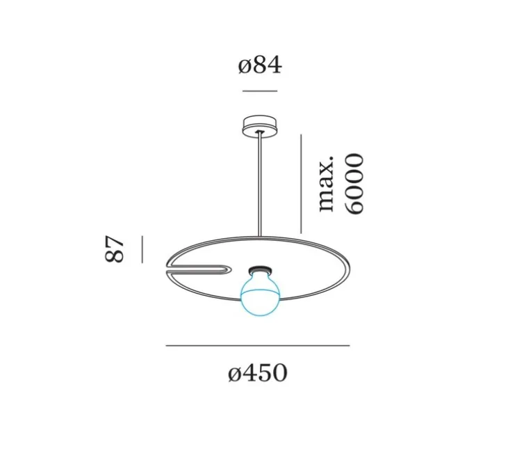 Suspension acoustique, Mirro Soft suspended 2.0, feutre calcaire, Ø45cm, H8,7cm - Wever&Ducré