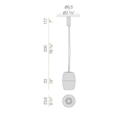Suspension, Adamas, verre bronze, structure noire, LED, dim, 2700K, 624 lm, Ø23,6cm, H33cm - Panzeri
