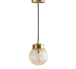 Suspension, Adore l'or glass 032, blanc, Ø15cm, H15cm - Zangra