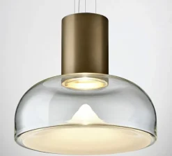 Suspension, Aella S 54 L , bronze, LED, dim, 2700K, 3808 lm, Ø54cm, H46,2cm - LEUCOS